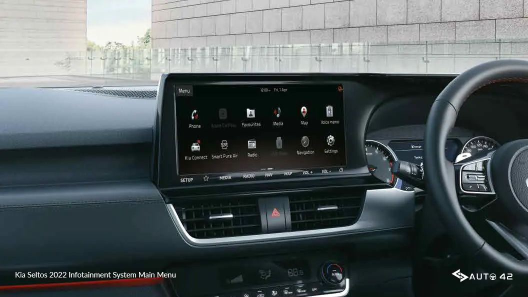 Kia Seltos 2022 Infotainment System Main Menu