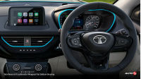 Tata Nexon EV Leatherette Wrapped Flat Bottom Steering
