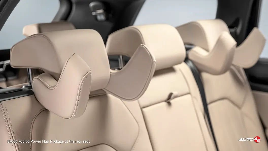 Skoda kodiaq Power Nap Package at the rear seat