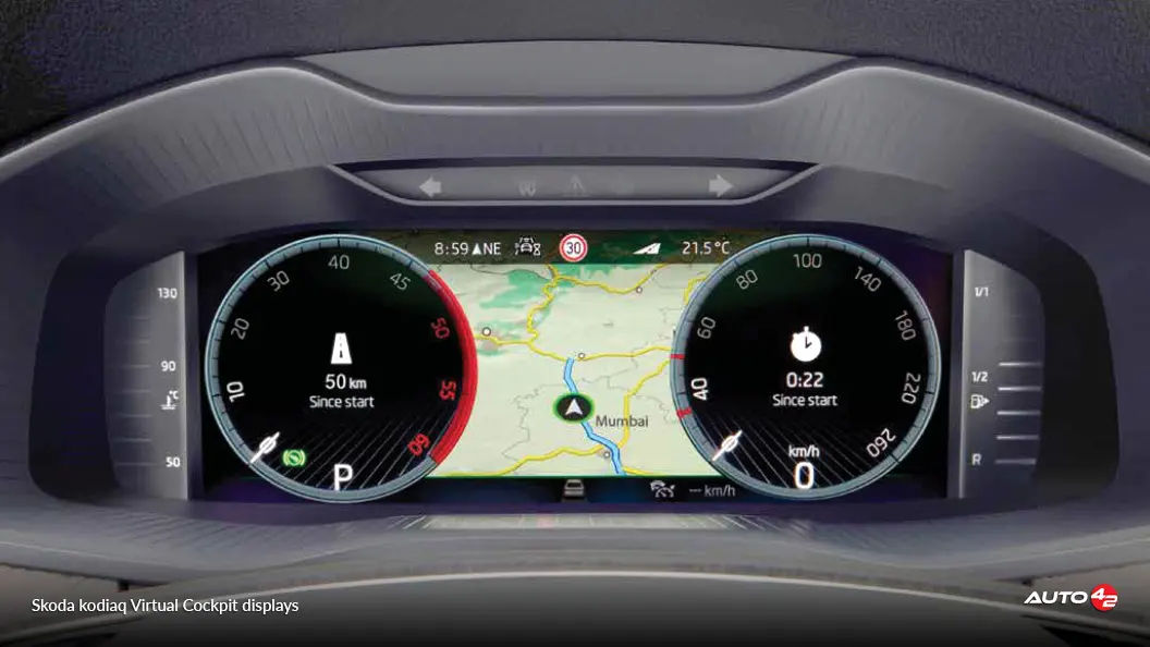 Skoda kodiaq Virtual Cockpit displays