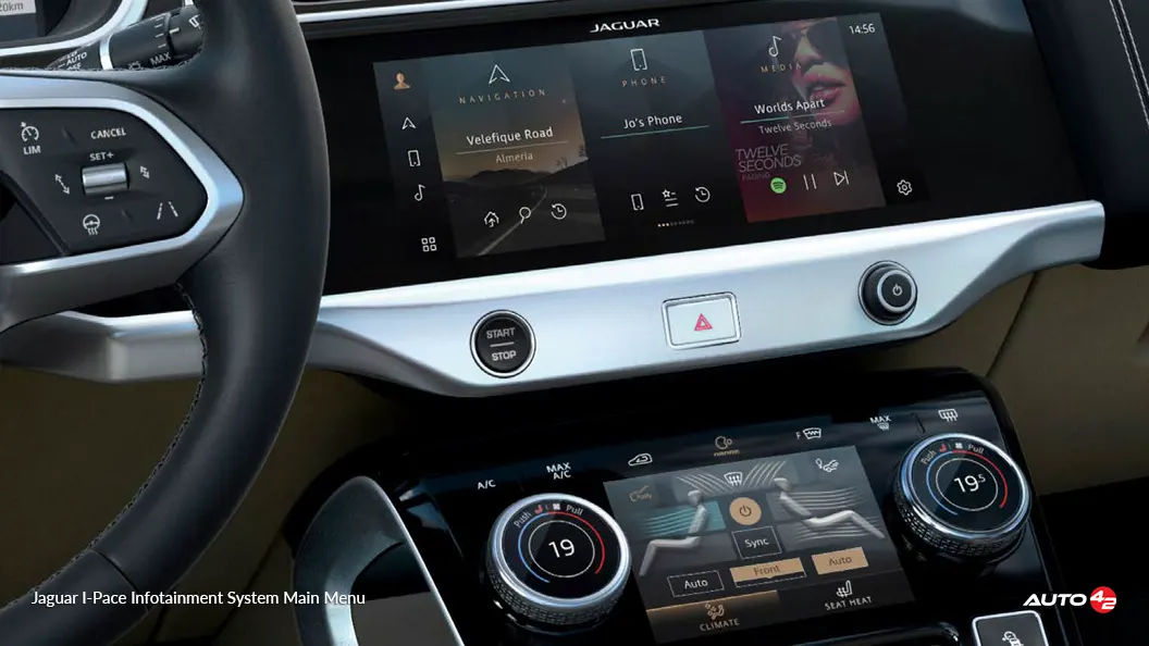 Jaguar I-Pace Infotainment System Main Menu