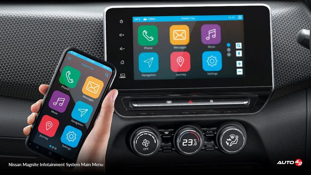 Nissan Magnite Infotainment System Main Menu