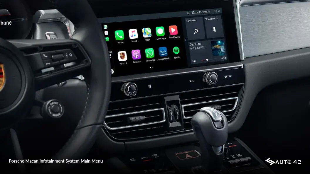 Porsche Macan Infotainment System Main Menu