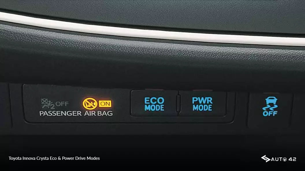 Toyota Innova Crysta Eco & Power Drive Modes