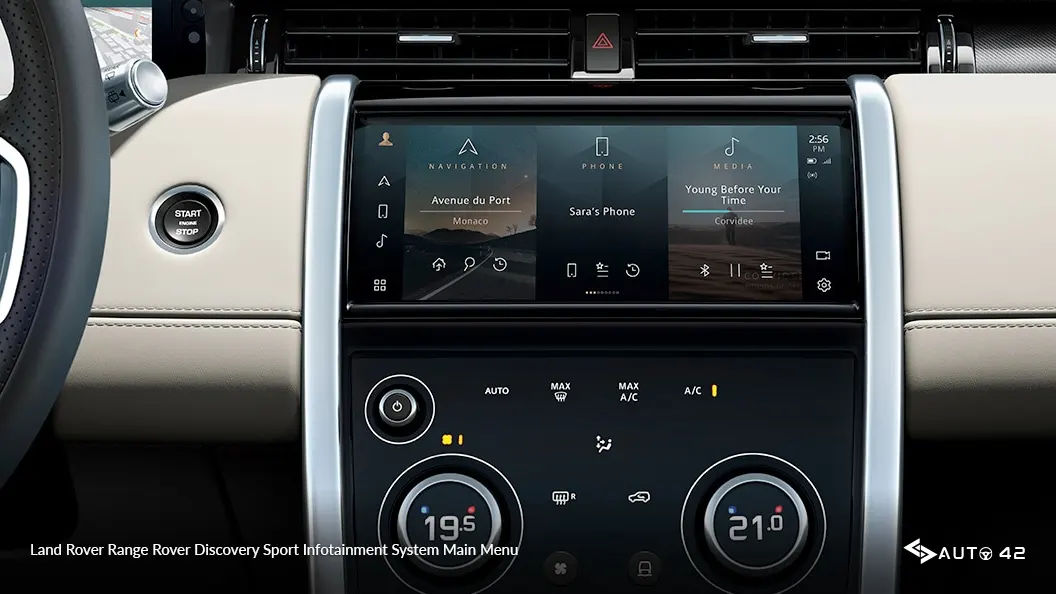 Land Rover Range Rover Discovery Sport Infotainment System Main Menu