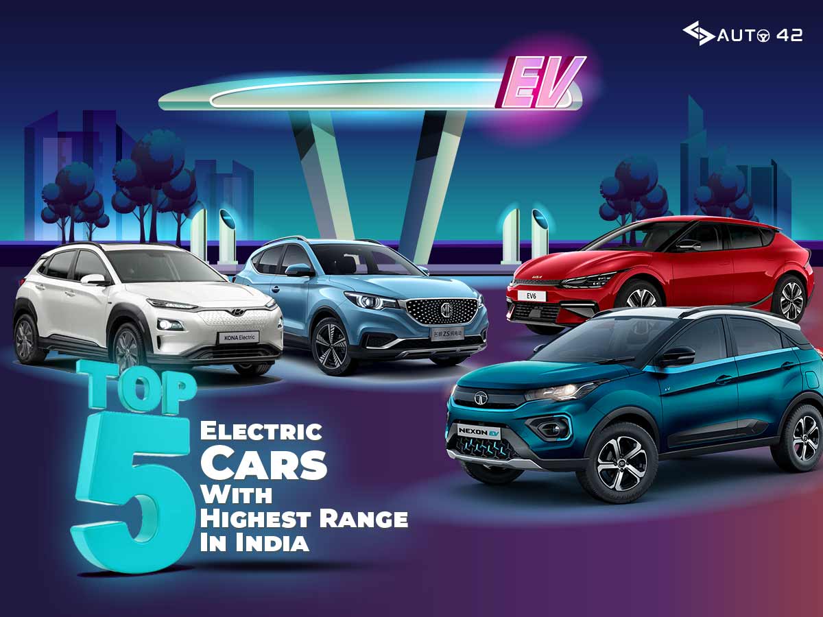 top 5 electric cars in india with highest range in india