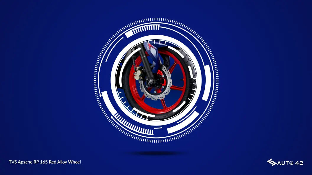 TVS Apache RP 165 Red Alloy Wheel