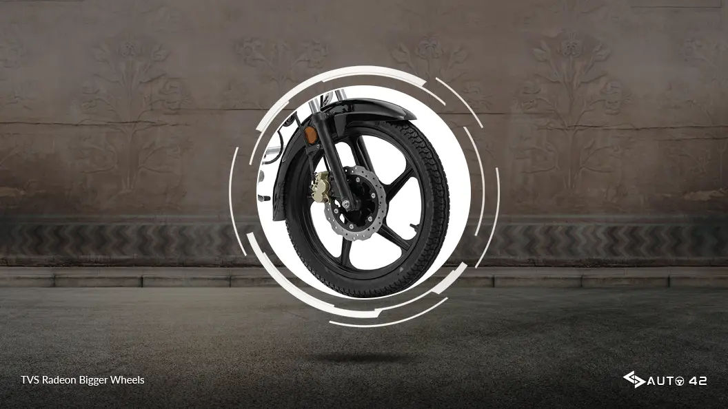 TVS Radeon Bigger Wheels