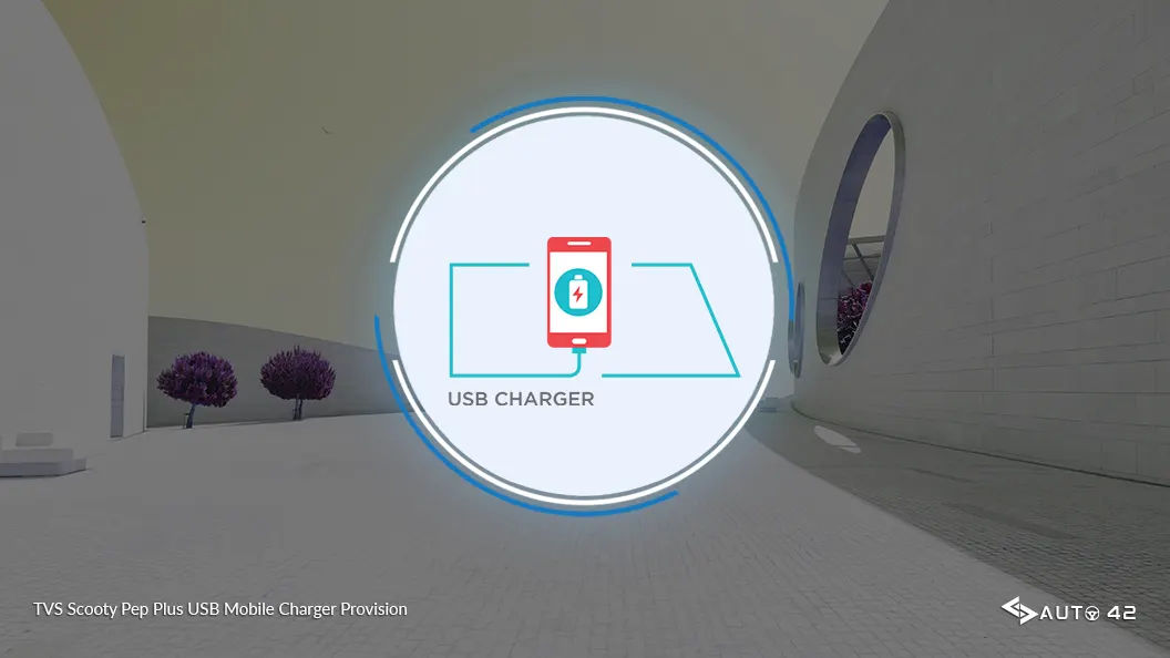 TVS Scooty Pep Plus USB Mobile Charger Provision