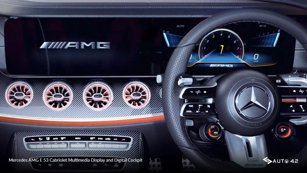 Mercedes AMG E 53 Cabriolet Multimedia Display and Digital Cockpit