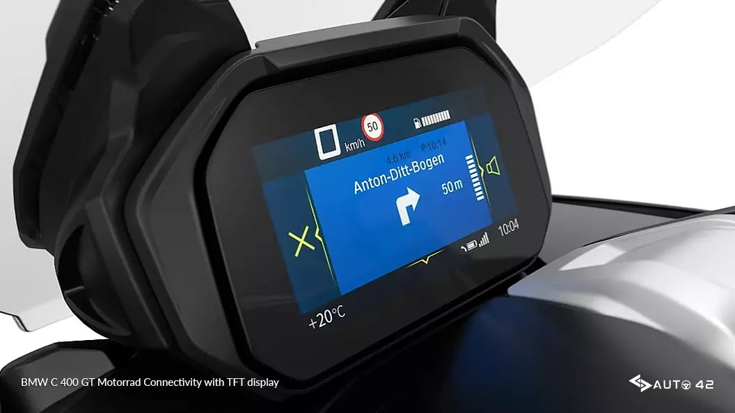 BMW C 400 GT Motorrad Connectivity with TFT display