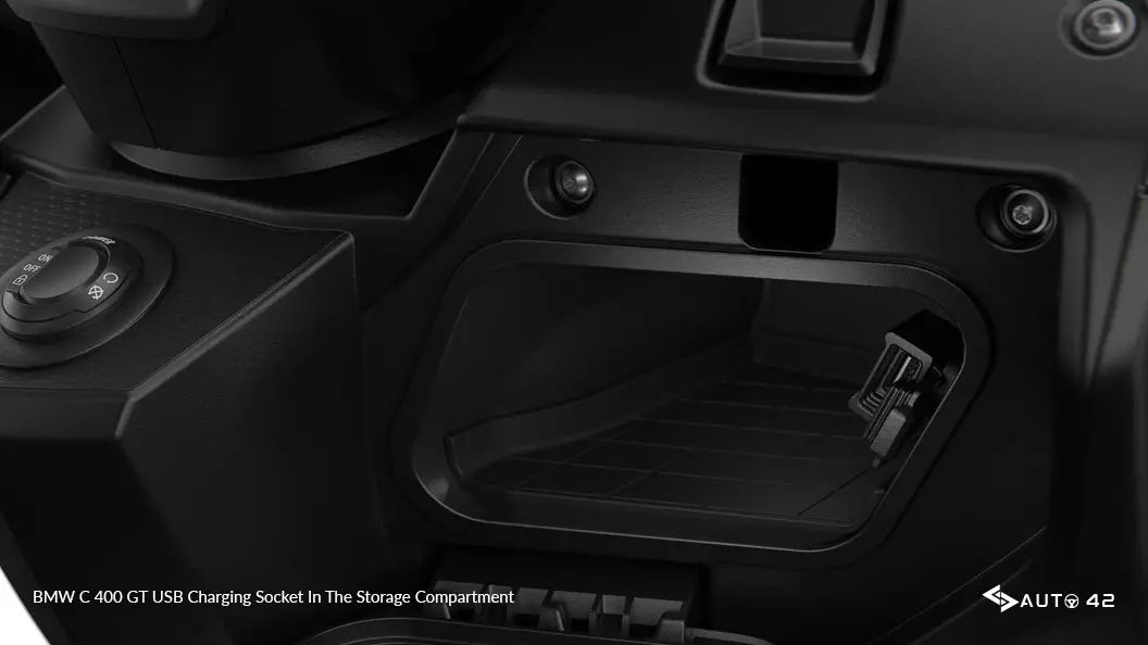 BMW C 400 GT USB Charging Socket In The Storage Compartment