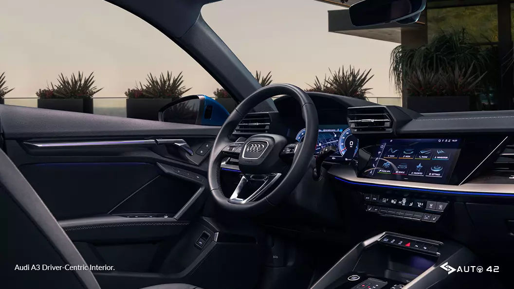 Audi A3 Driver-Centric Interior.