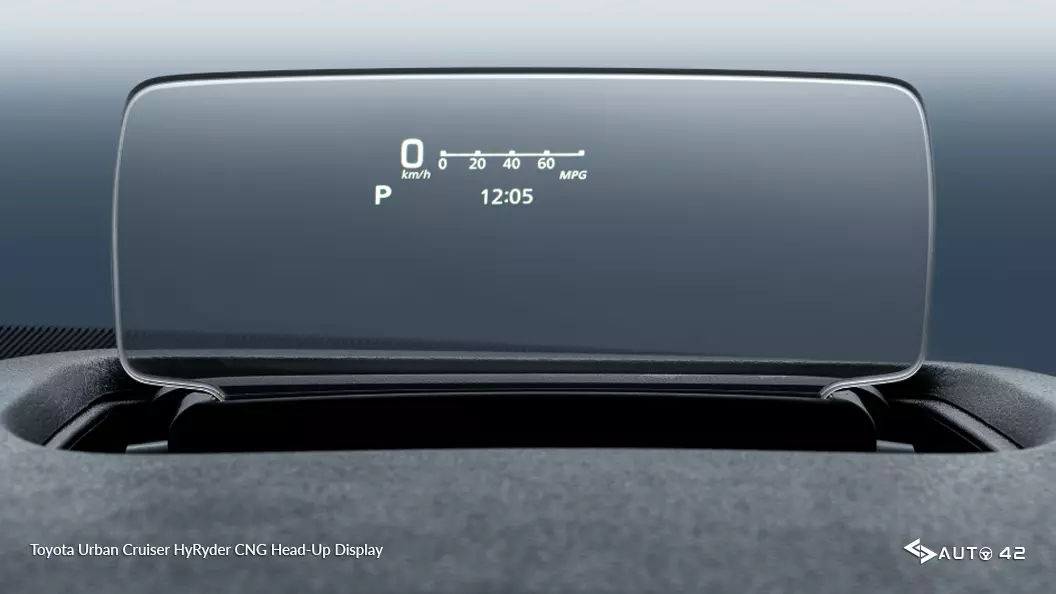 Toyota Urban Cruiser HyRyder CNG Head-Up Display