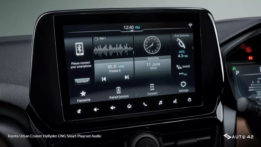 Toyota Urban Cruiser HyRyder CNG Smart Playcast Audio