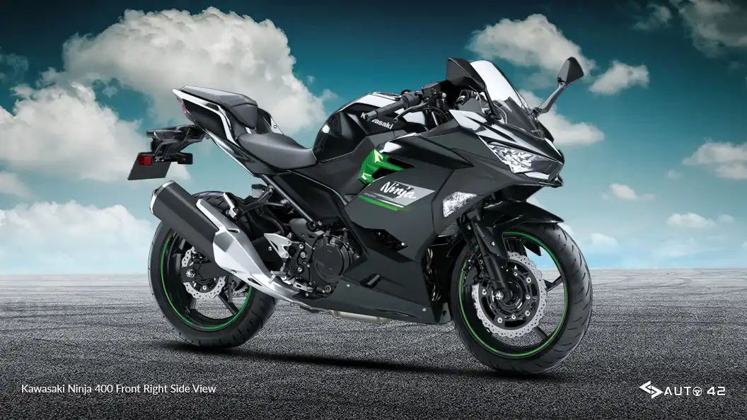 Kawasaki Ninja 400 Front Right Side View